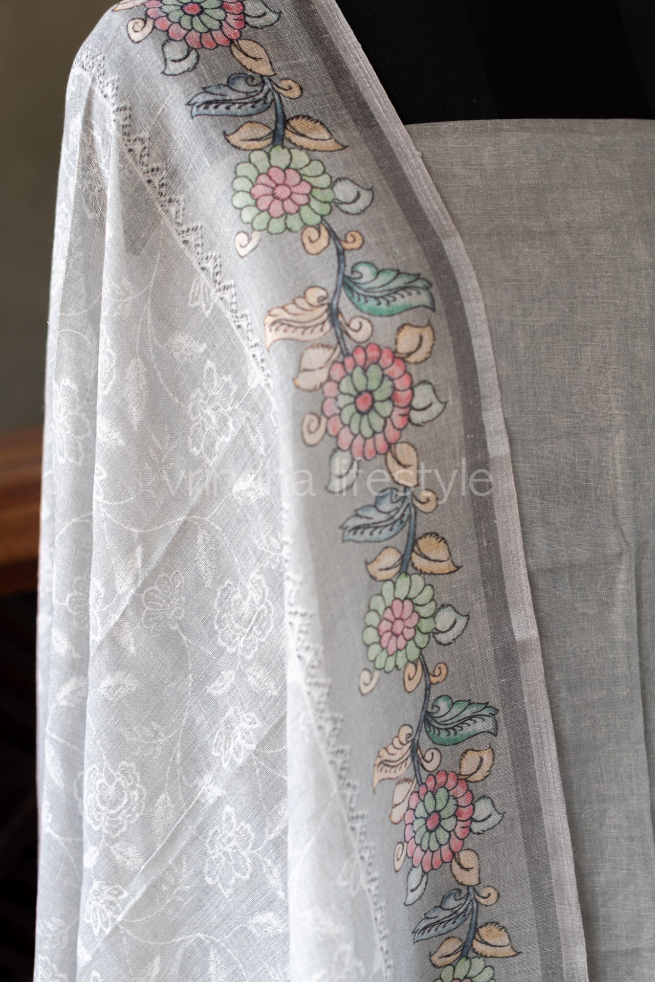 PURE LINEN SALWAR MATERIAL-3 pcs set