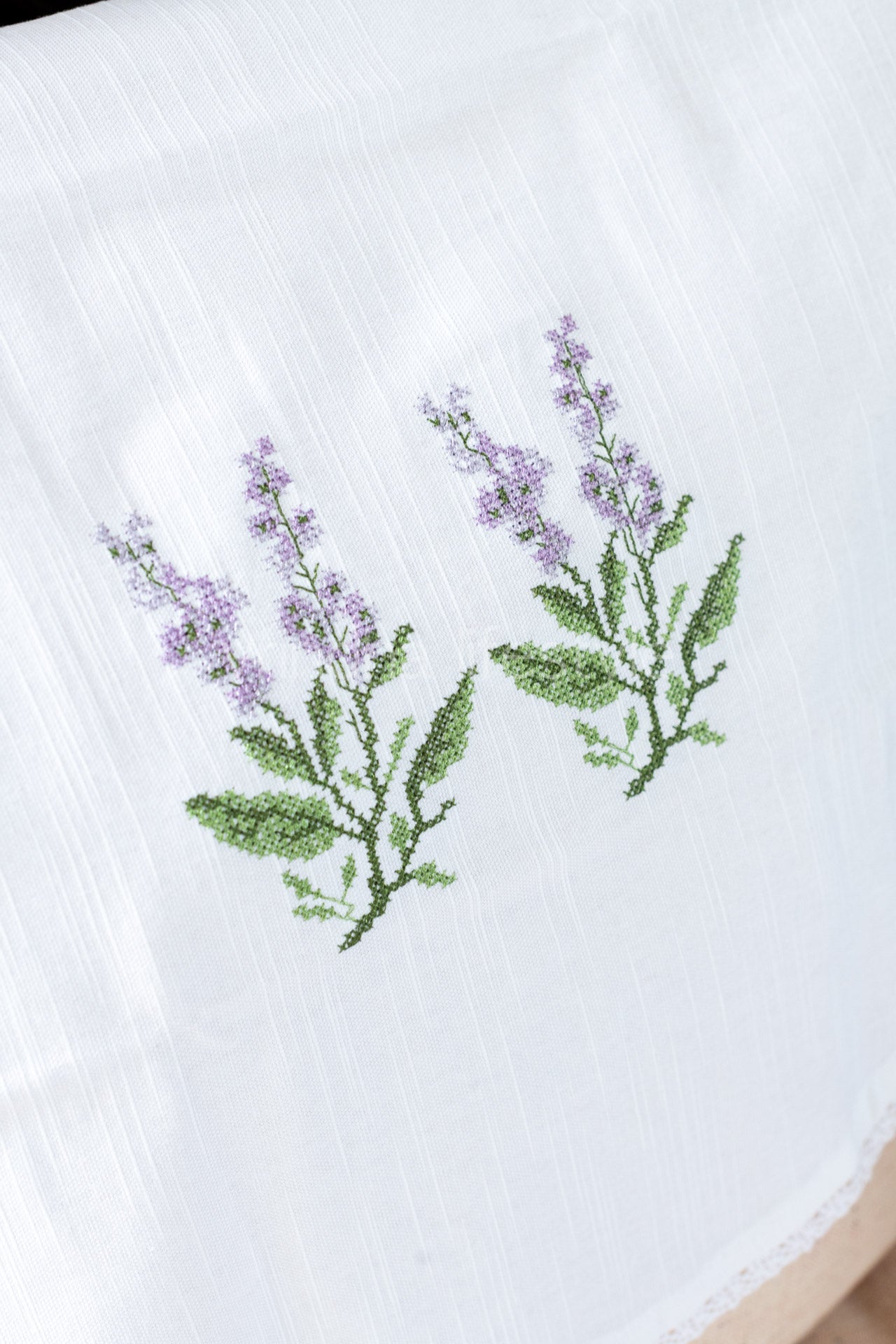 SOFA BACK COVER-with embroidery and lace detailing -Set of 5