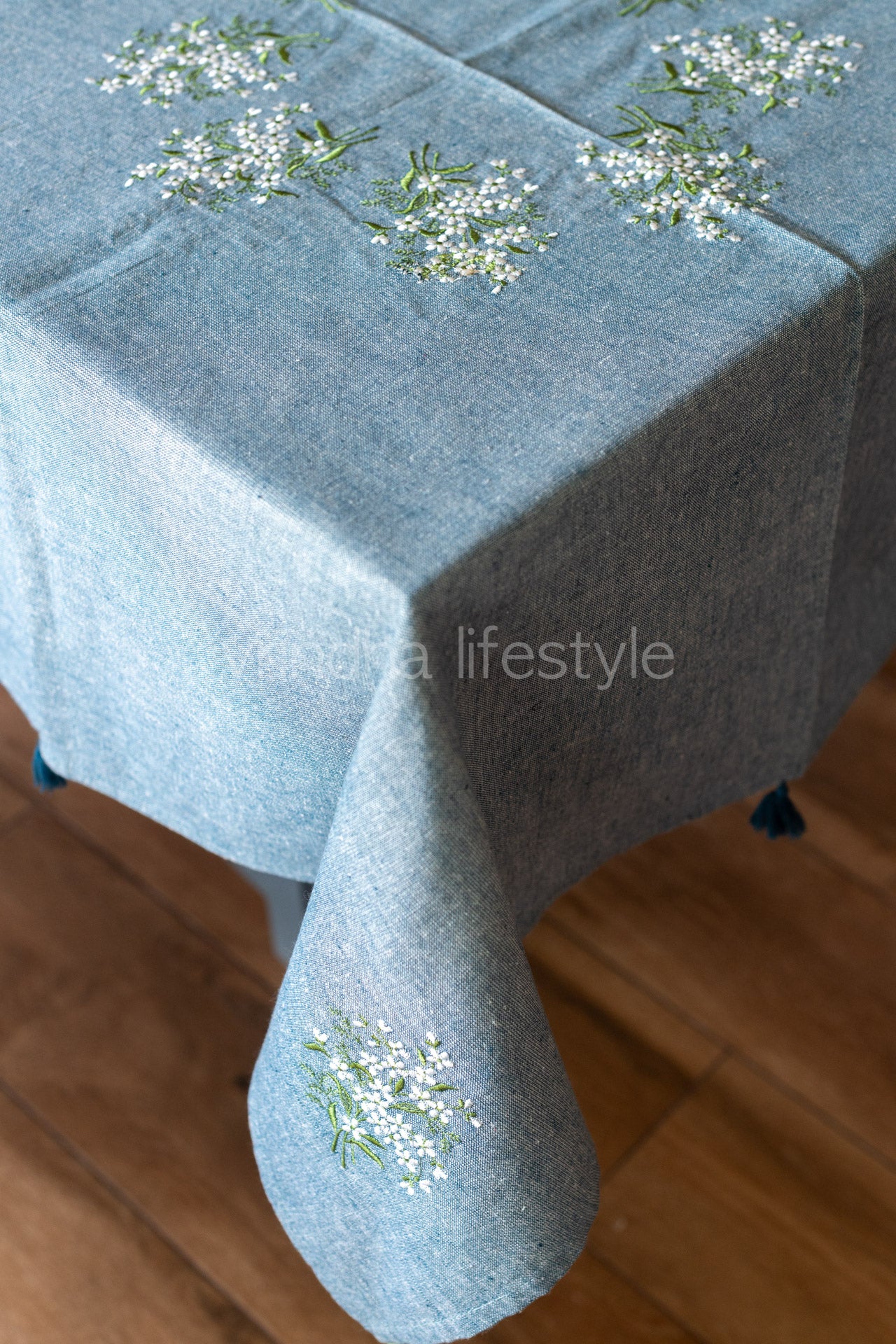 COFFEE TABLE CLOTH with embroidery -42x42 inches