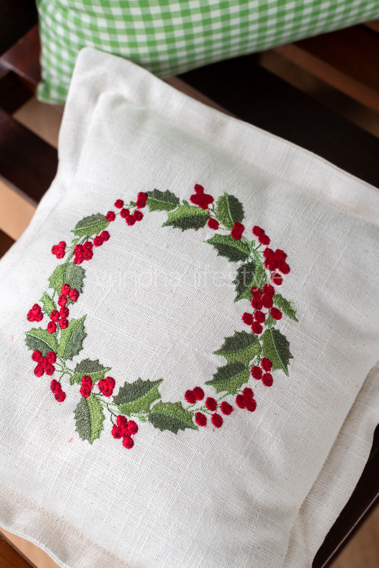 Cotton cushion cover with embroidery -Single unit- 12x12-customisable