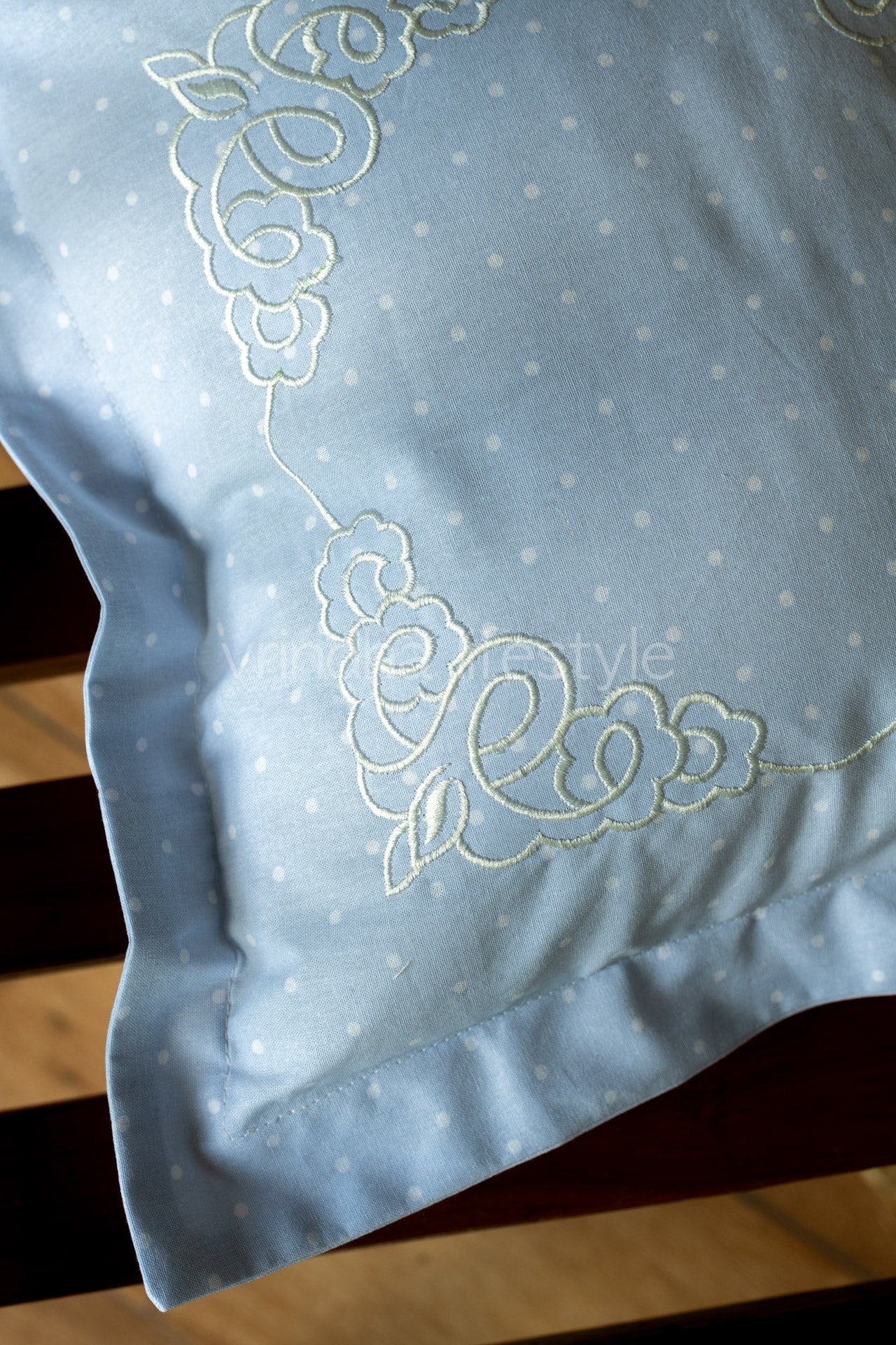 Cotton cushion cover with embroidery -Single unit- 12x12