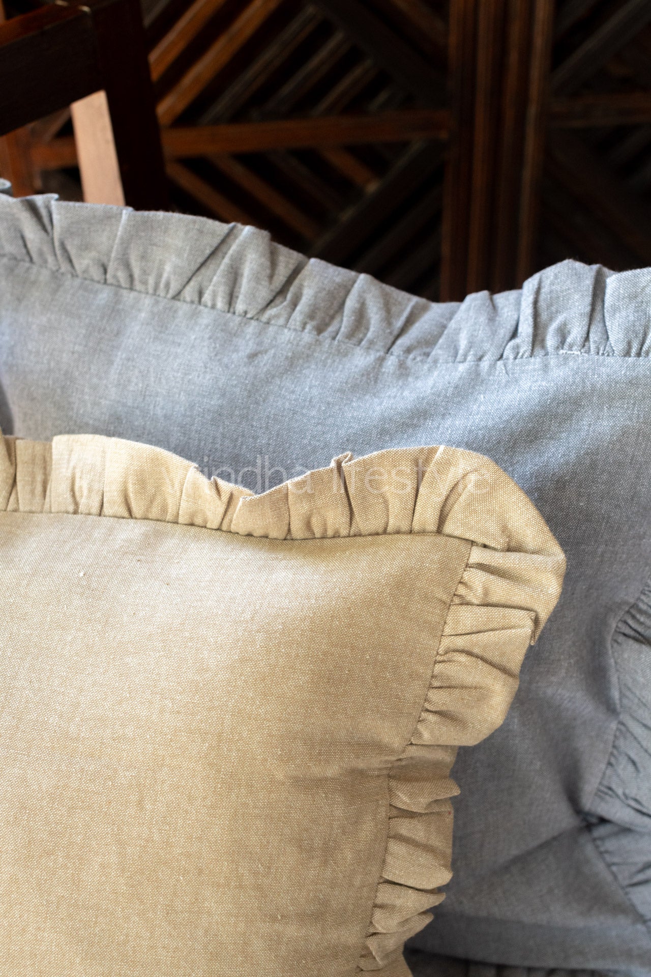 COTTON CUSHION COVERS with frill-Single Unit-Customisable