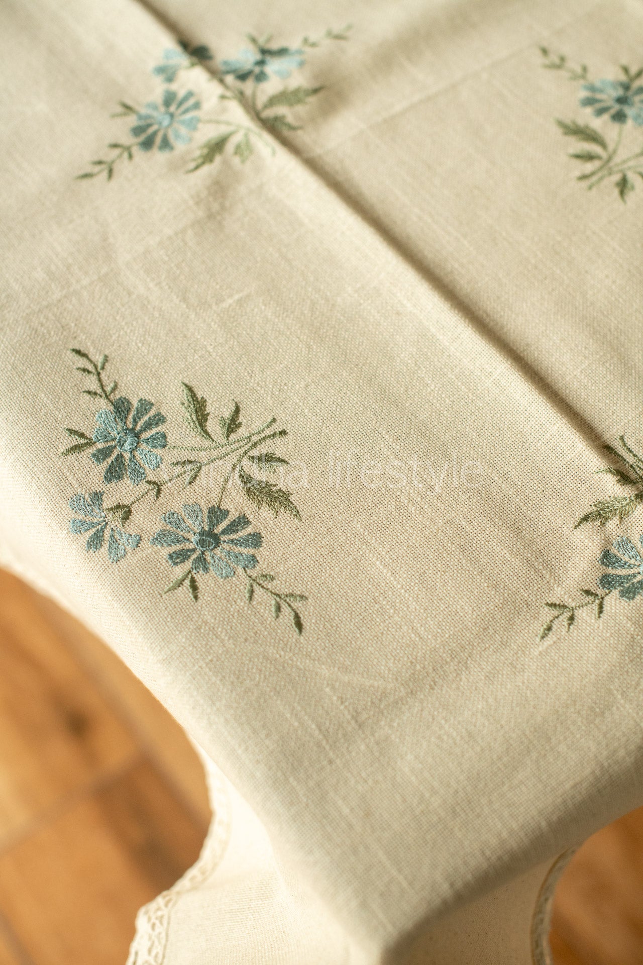 COFFEE TABLE CLOTH with embroidery -29x29 inches-customisable