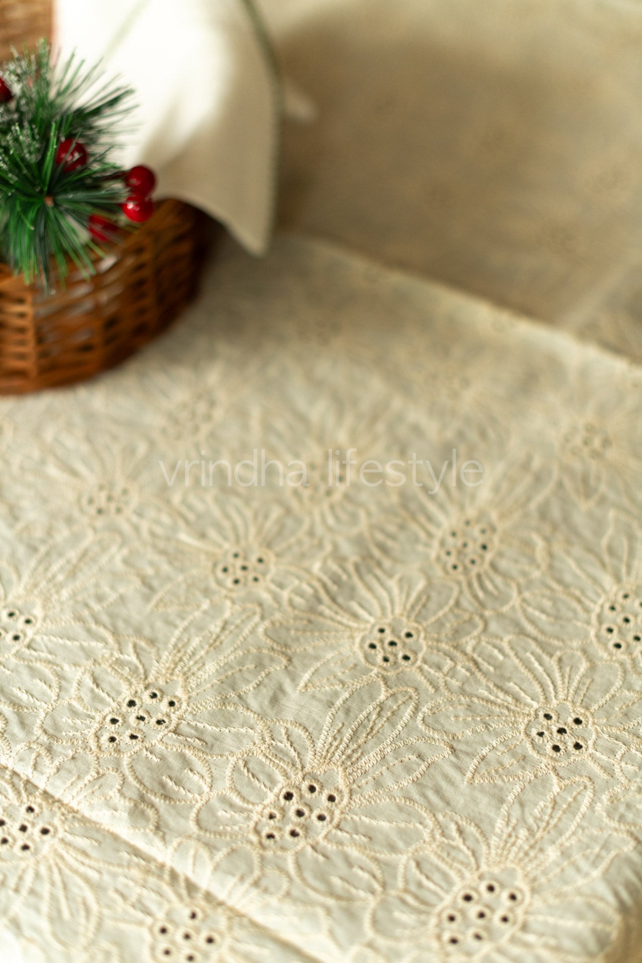 COTTON HAKOBA TABLE CLOTH-6seater-customisable