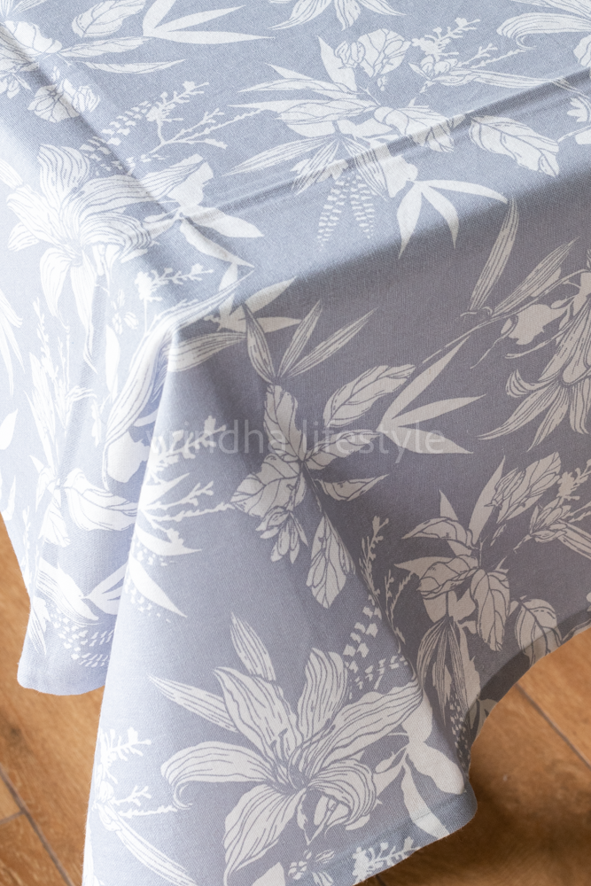 COTTON FLORAL TABLE CLOTH-6/8 seater