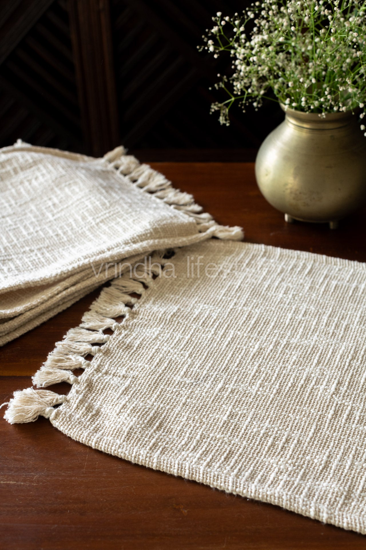 JUTE COTTON PLACEMATS-TNT Fabric -Set of 6 placemats