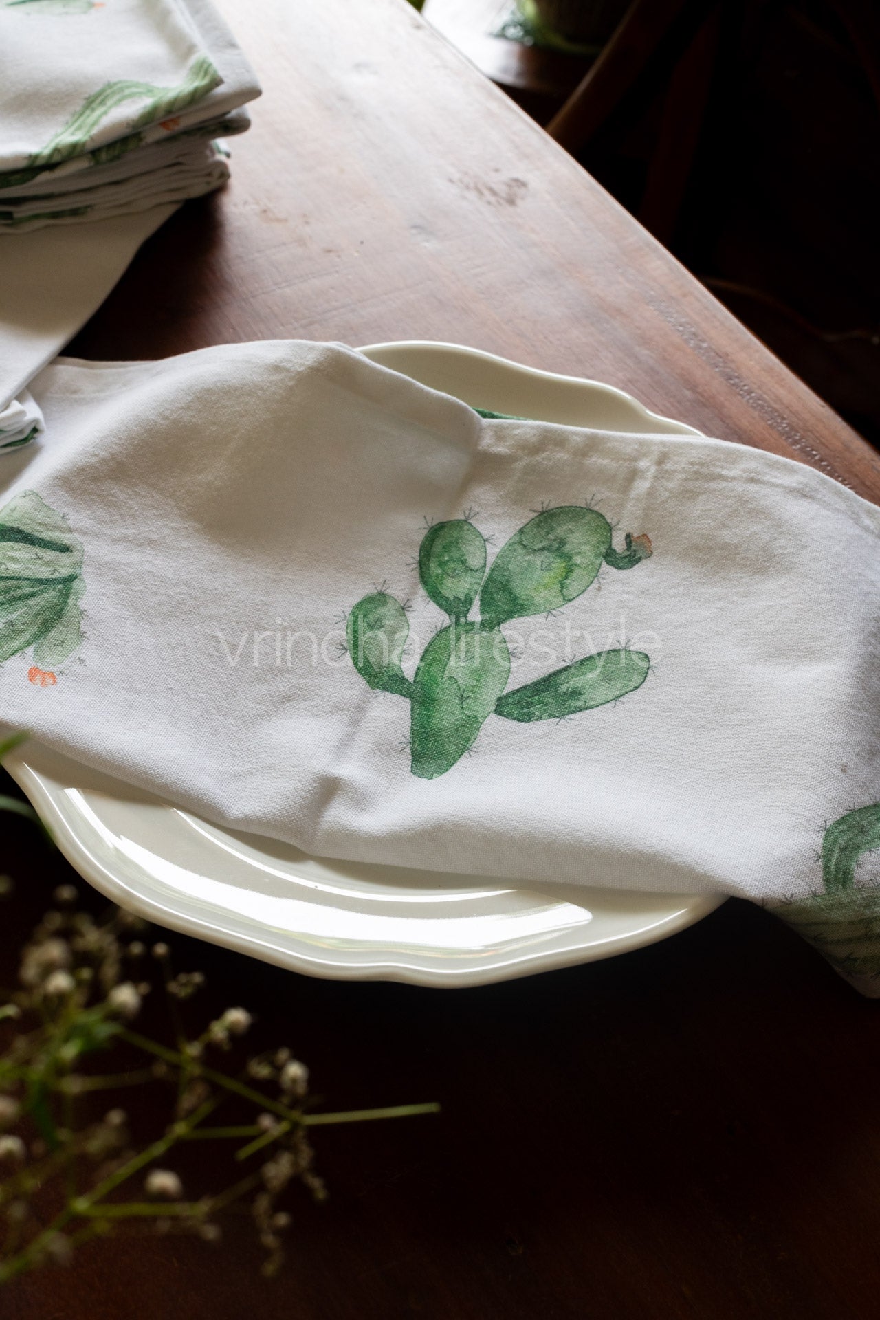 TABLE NAPKIN SET- Printed cotton Set of 12