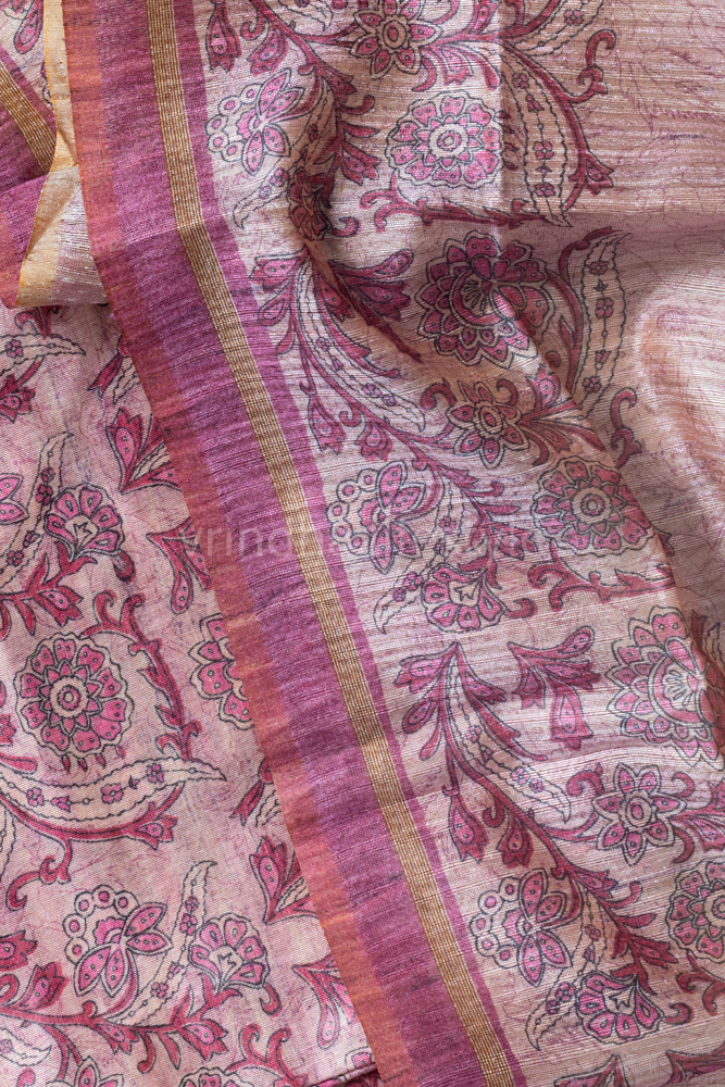 PRINTED SEMI SILK SALWAR MATERIAL -Top and dupatta only