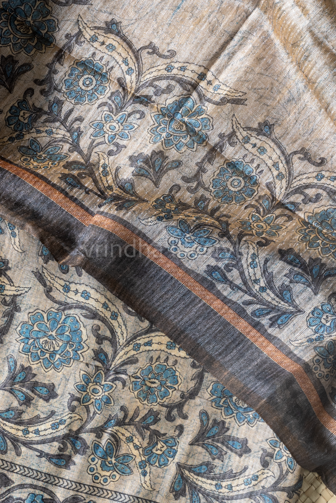 PRINTED SEMI SILK SALWAR MATERIAL -Top and dupatta only