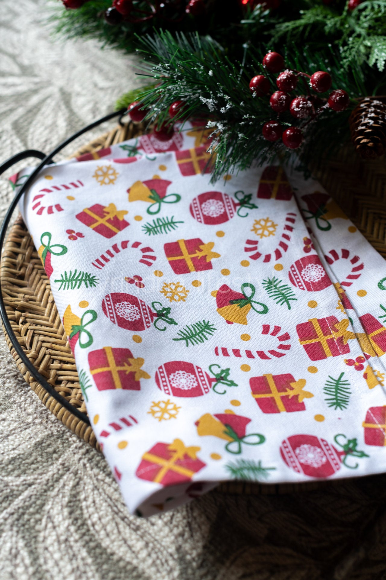 Printed cotton Kitchen towels-Set of two