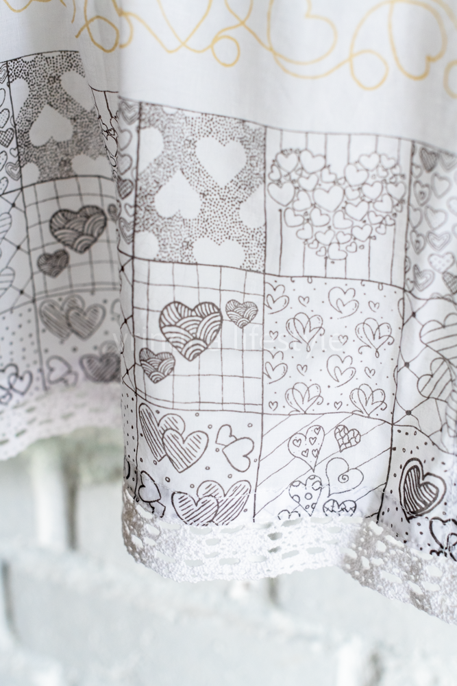 KITCHEN VALANCE-Sheer curtain with lace