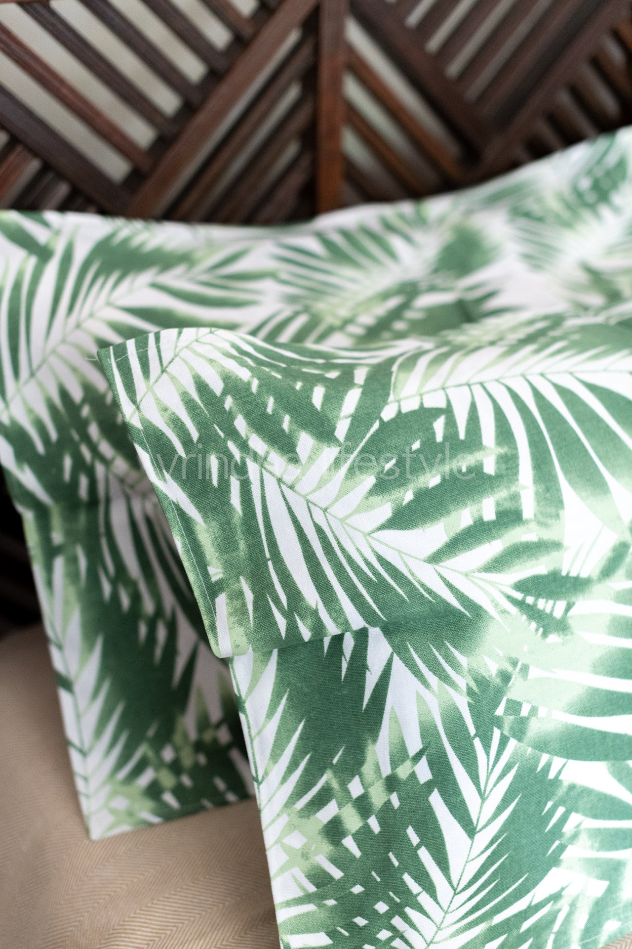 Printed cotton pillow cover-set of 2