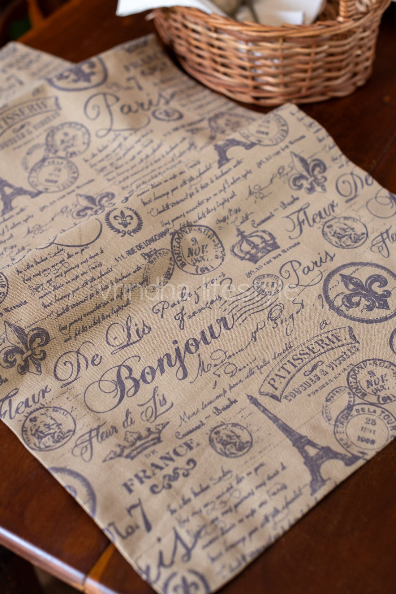 Cotton printed table runner -15x54 inches -customisable