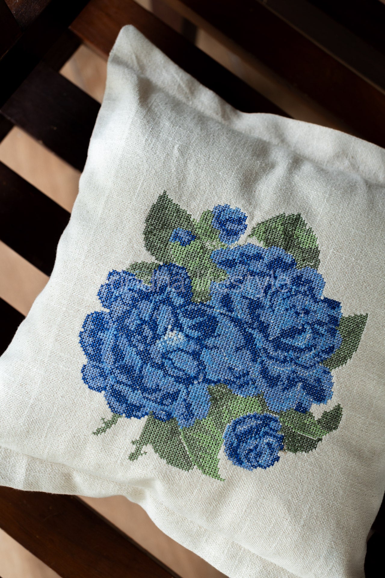 Cotton cushion cover with embroidery -Single unit- 12x12-customisable