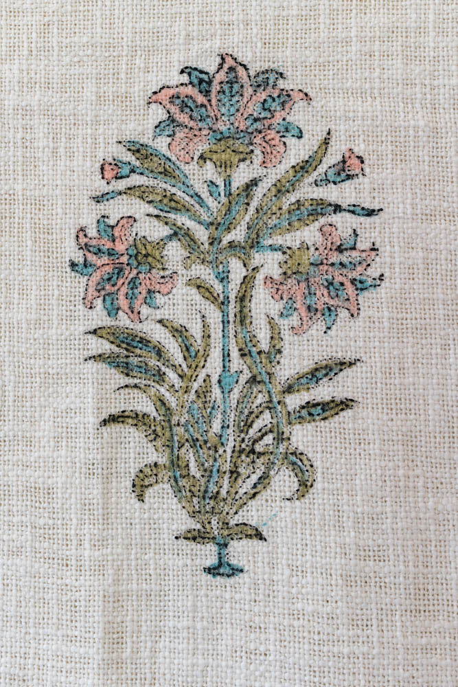 designer hand block printed bedcover