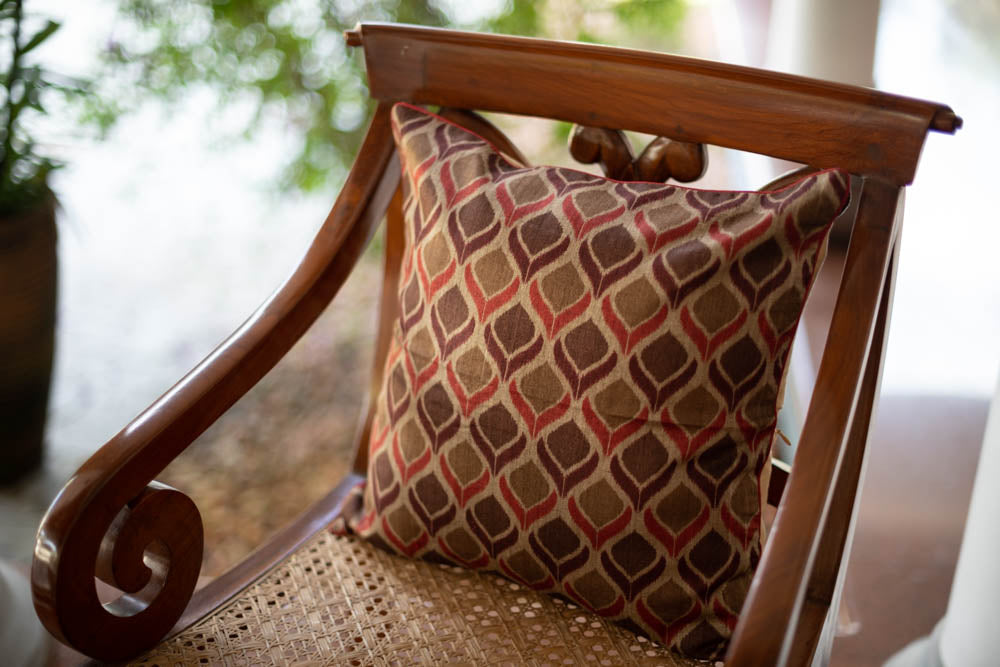 ETHNIC PURE SILK CUSHION COVERS -16 x 16 inches ( Single unit)