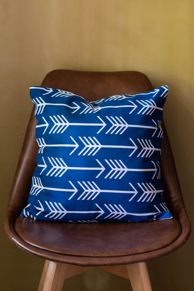 COTTON CANVAS PRINTED CUSHION COVERS-18" x 18" (Set of 2)