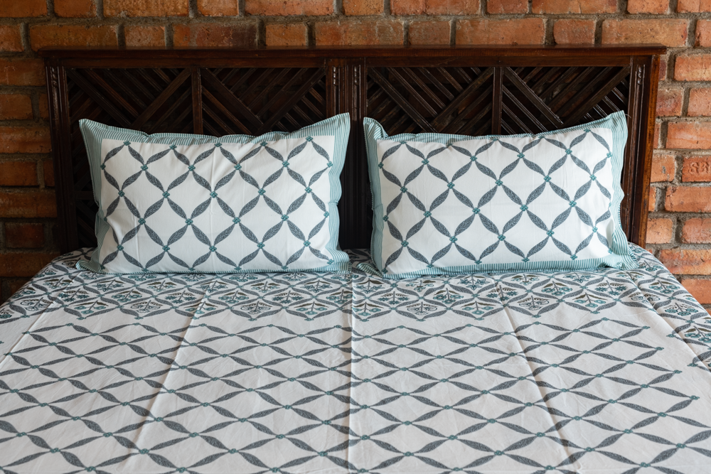 JAAL PRINTED COTTON BEDSHEET SET_King size
