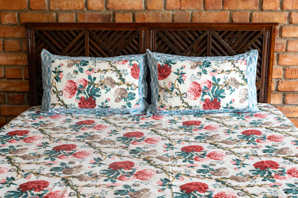 FLORAL PRINT COTTON BEDSHEET-King size