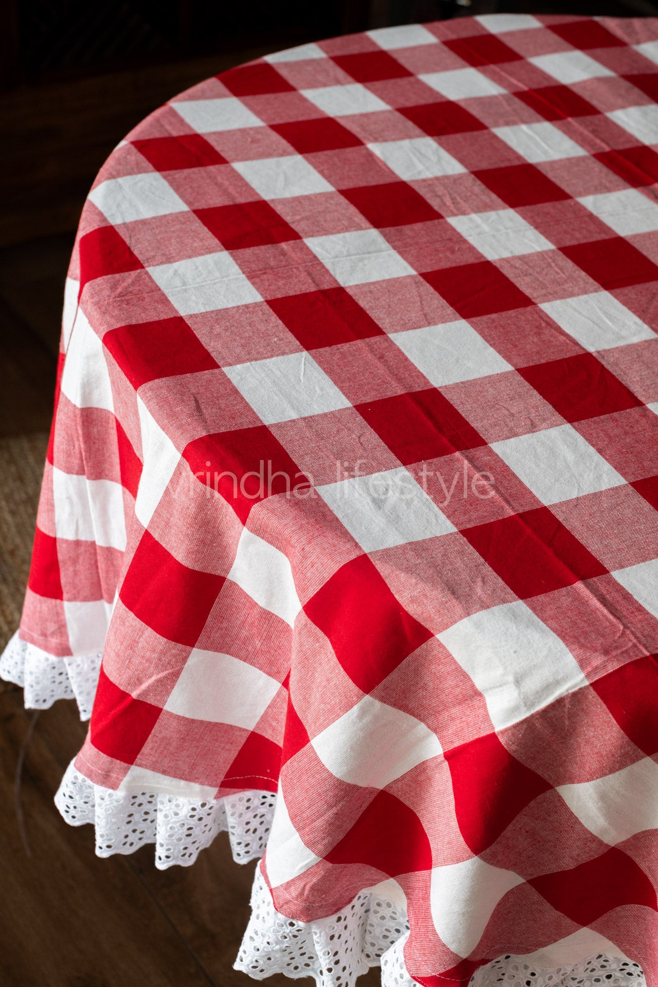 COTTON WOVEN TABLE CLOTH-70 inch Round-4 to 6 seater
