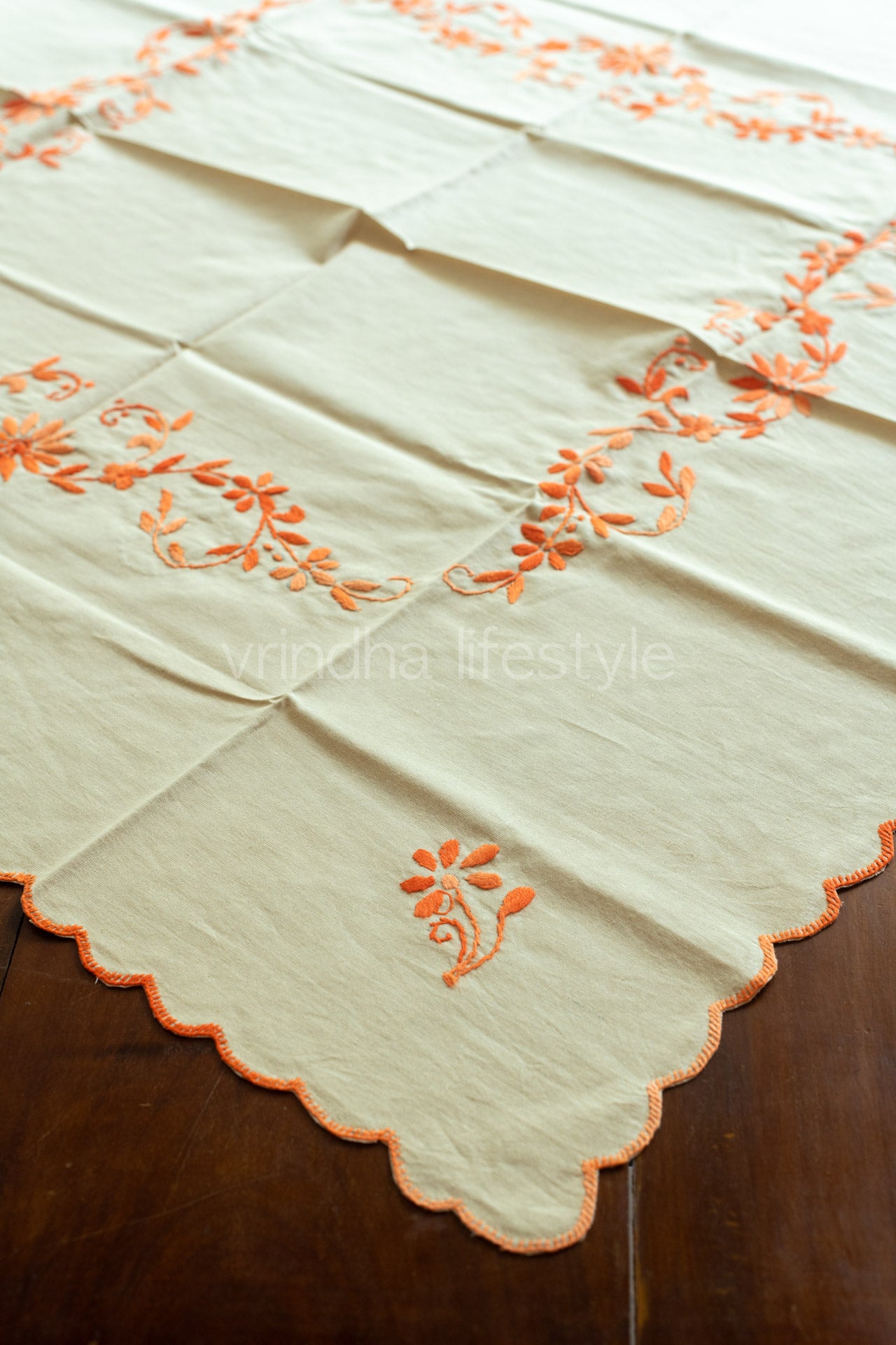 COFFEE TABLE CLOTH with hand embroidery -29x29 inches