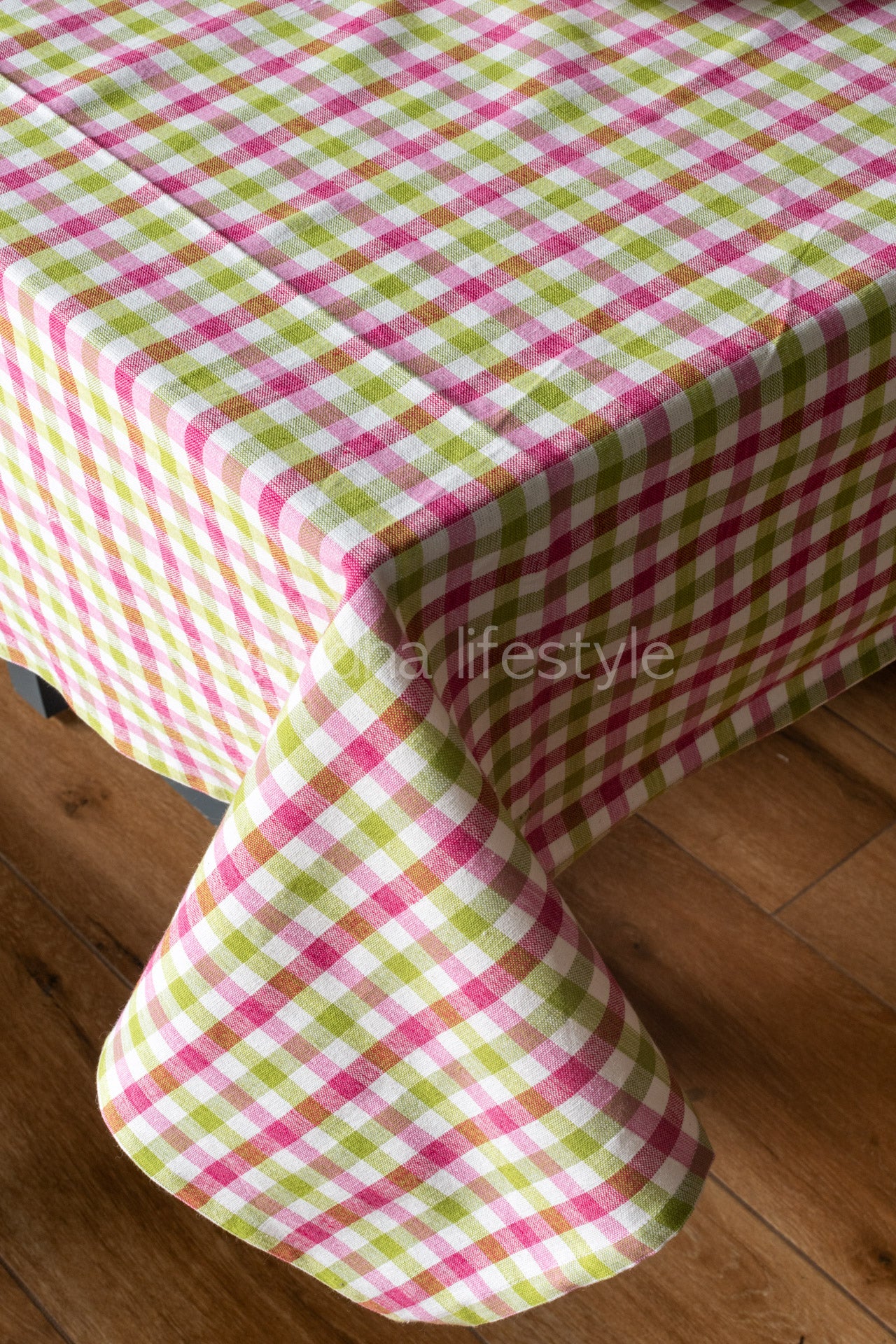 PASTEL GINGHAM TABLE CLOTH-6 to 8 seater,Customisable