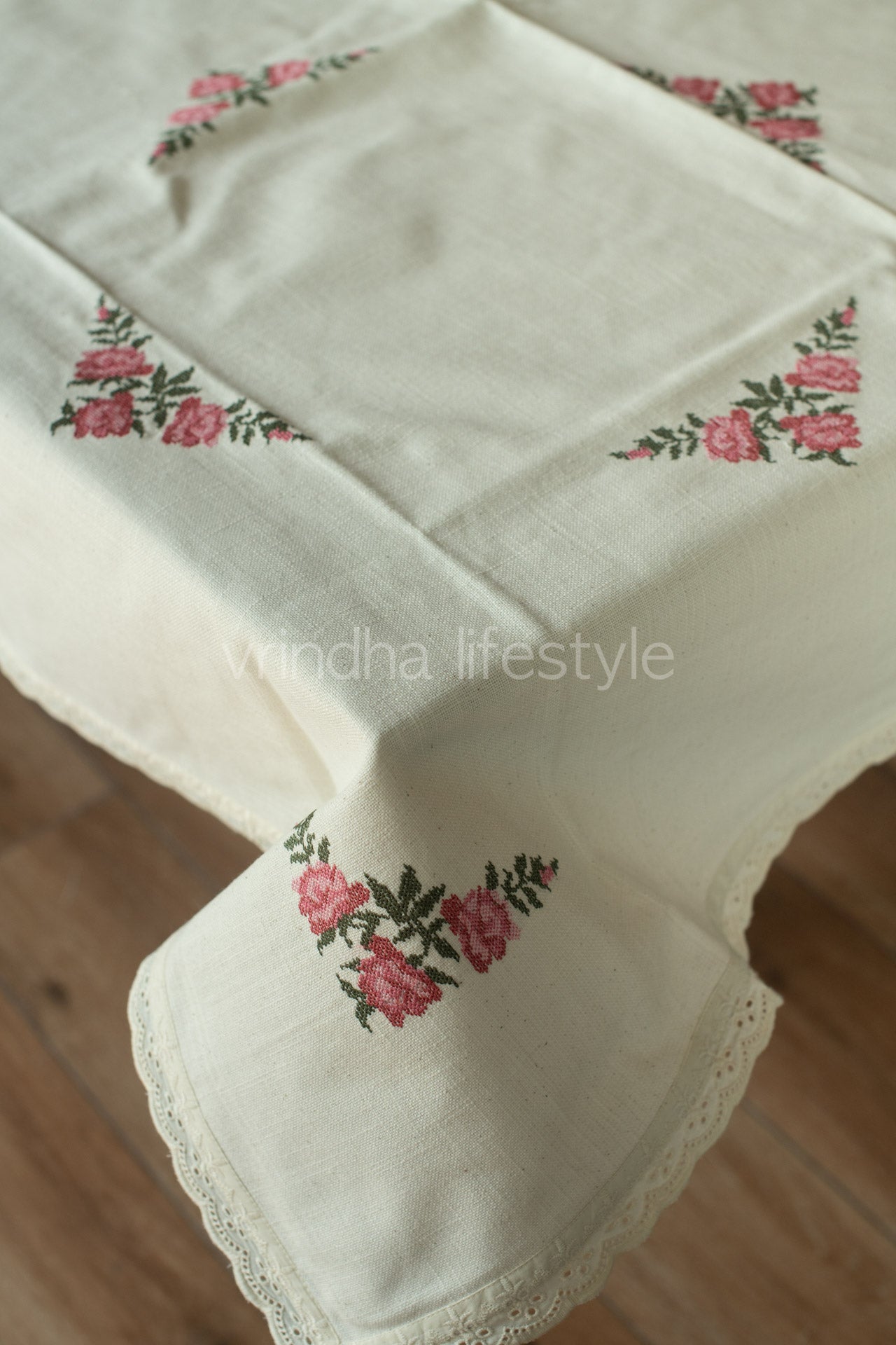 COFFEE TABLE CLOTH with embroidery -29x29 inches-customisable