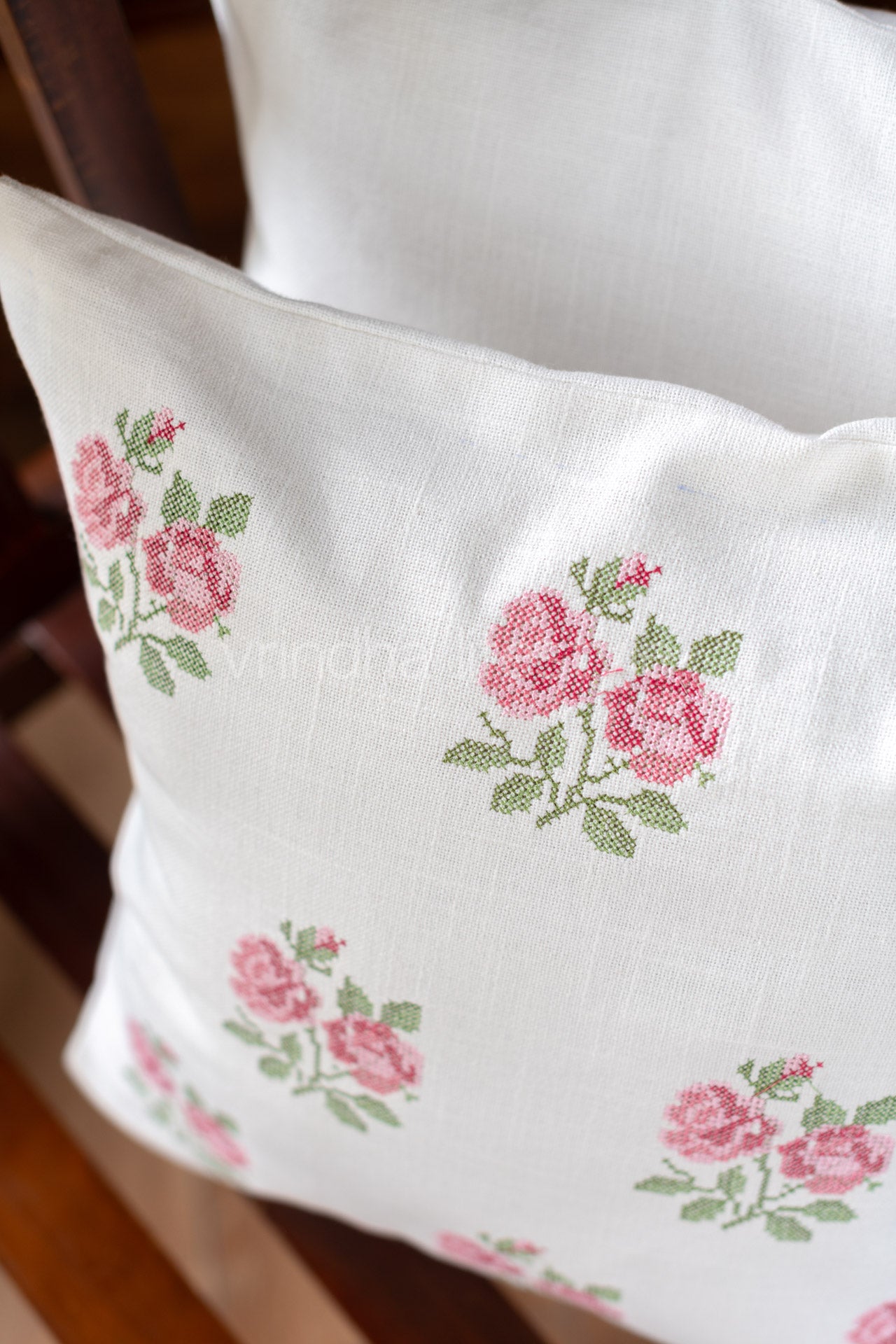 Cotton cushion cover with embroidery -Single unit- 16x16 inches( Customisable)