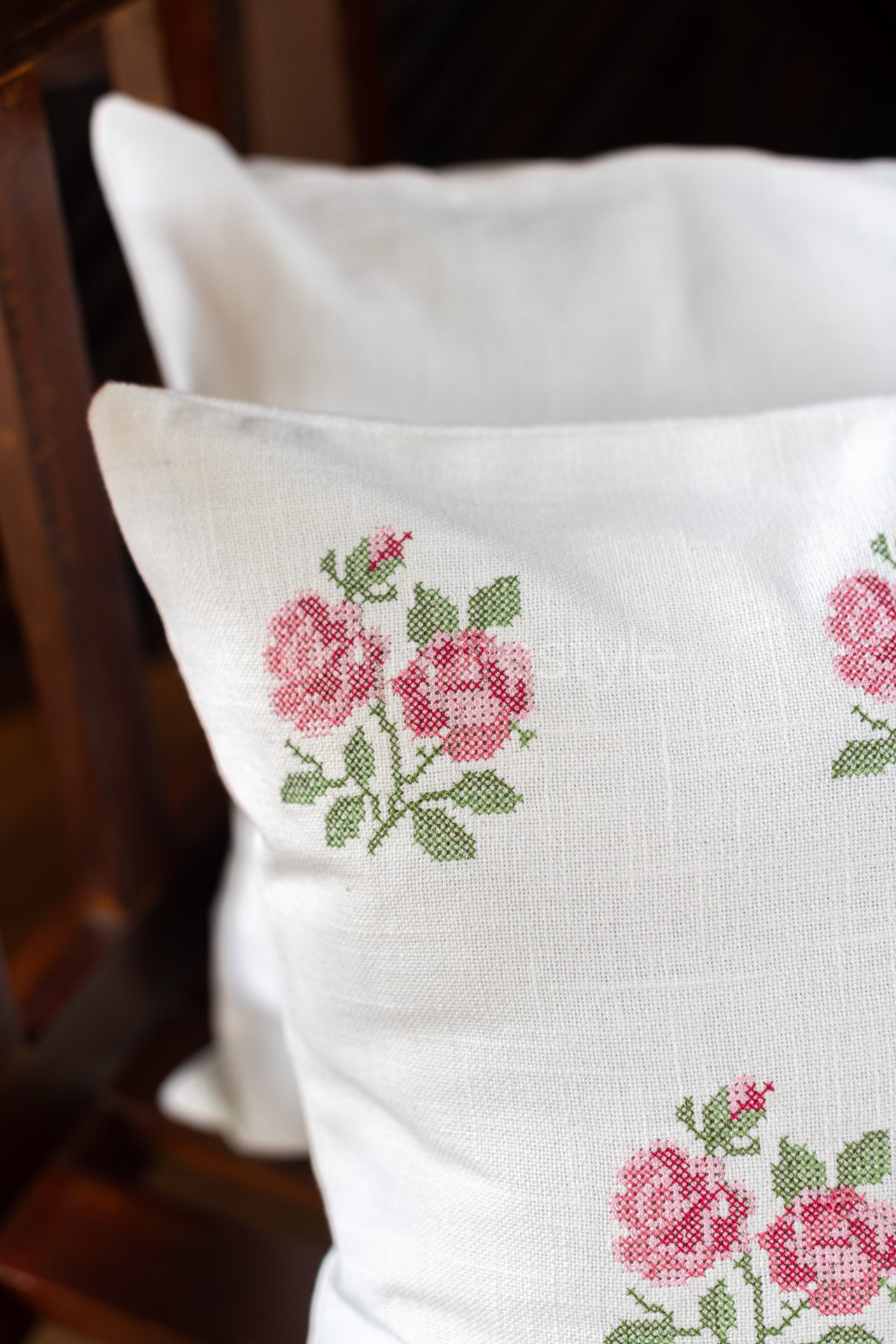 Cotton cushion cover with embroidery -Single unit- 16x16 inches( Customisable)