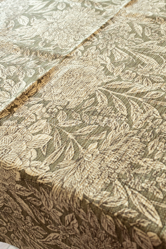 Jute cotton-Printed TNT table cloth -4 seater