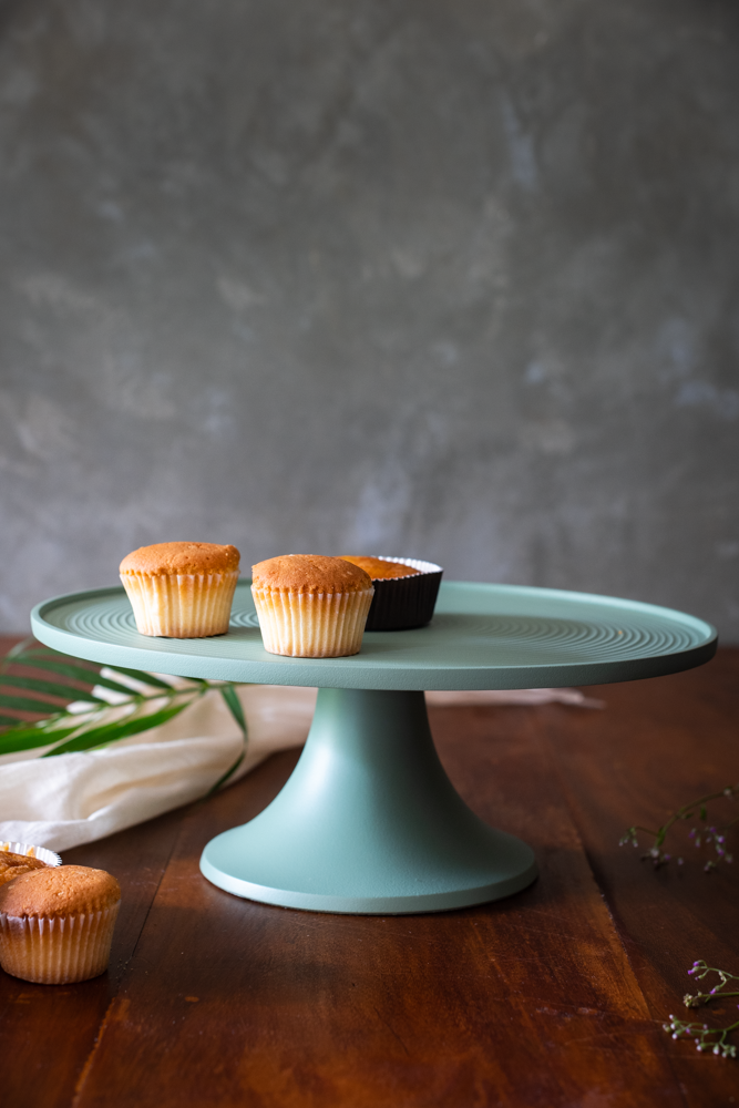 METAL CAKE STAND-Teal