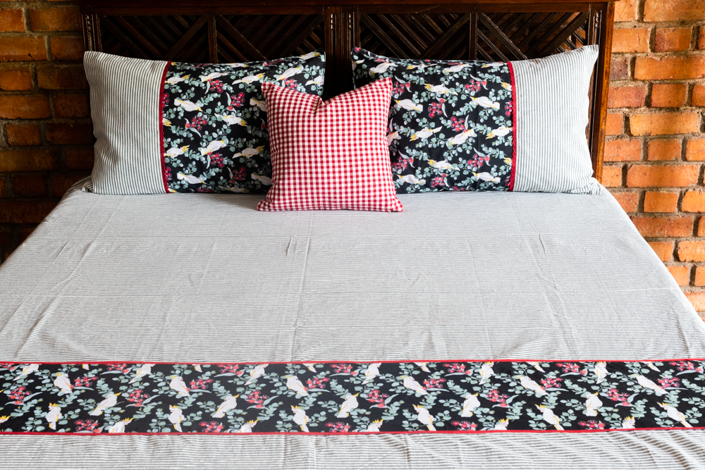 queen bed sheet with patch work