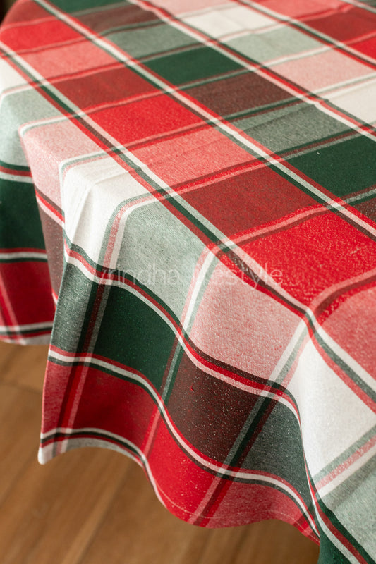 COTTON LUREX TABLE CLOTH-70 inch Round-4 to 6 seater
