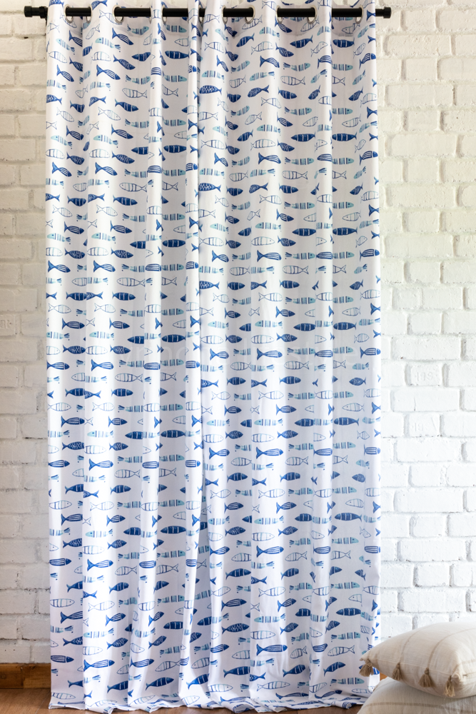 COTTON PRINTED CURTAIN-7.5 Feet-Single unit