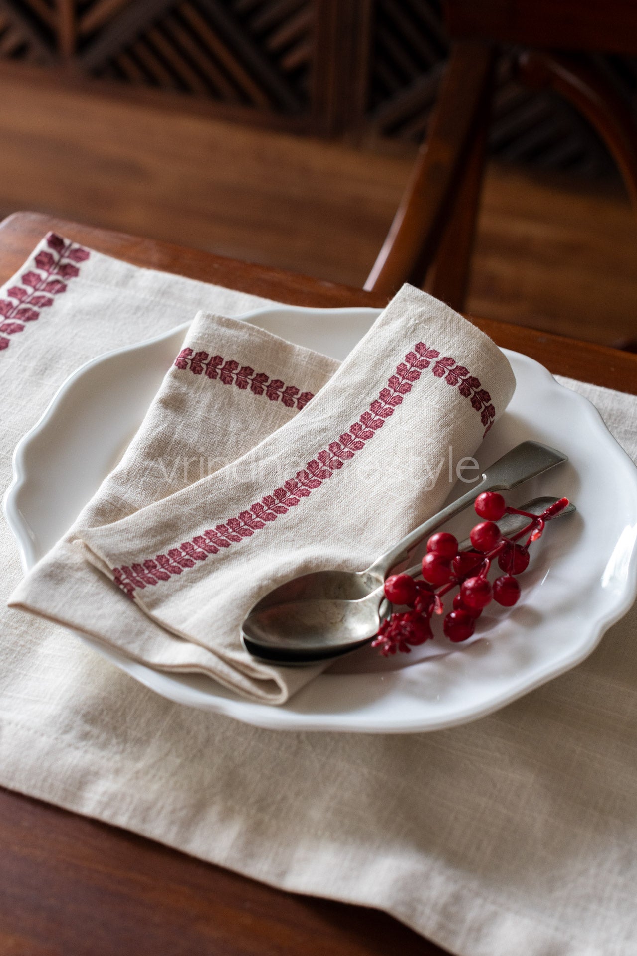 TABLE NAPKIN SET- Printed cotton Set of 6