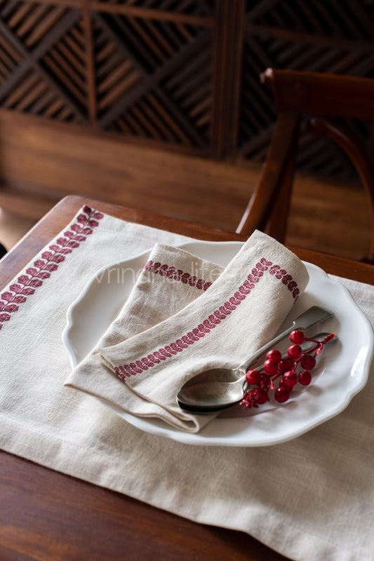 TABLE NAPKIN SET- Printed cotton Set of 6