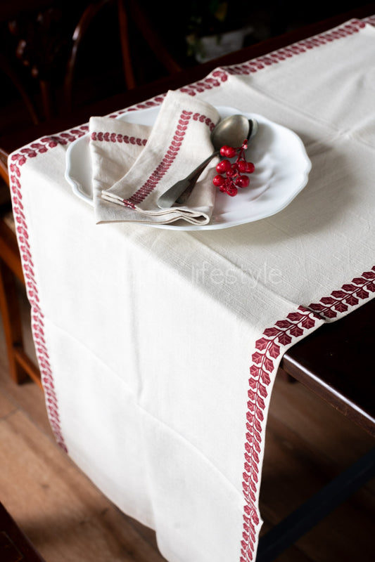 Printed cotton table runner-18.5x92 inches-customisable