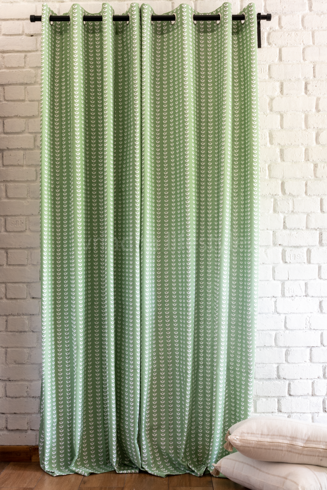 COTTON PRINTED CURTAIN-7.5 ft -Single unit