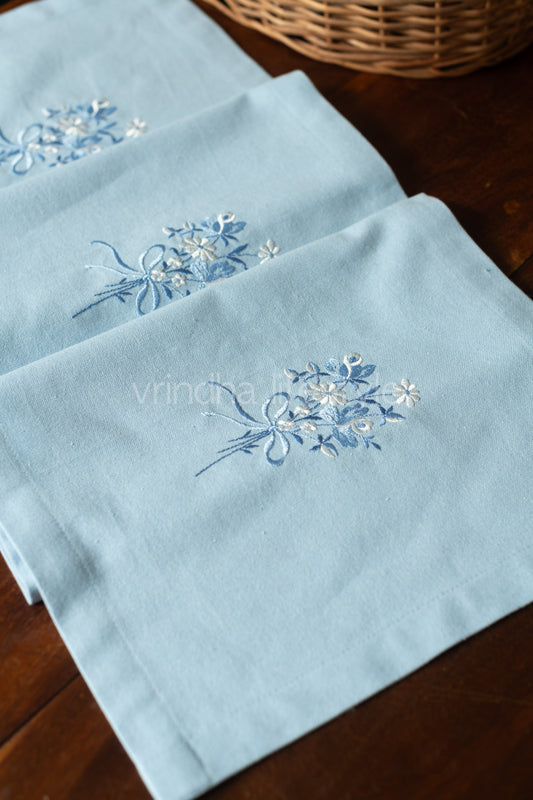 Cotton table runner with embroidery -12x45 inches-customisable