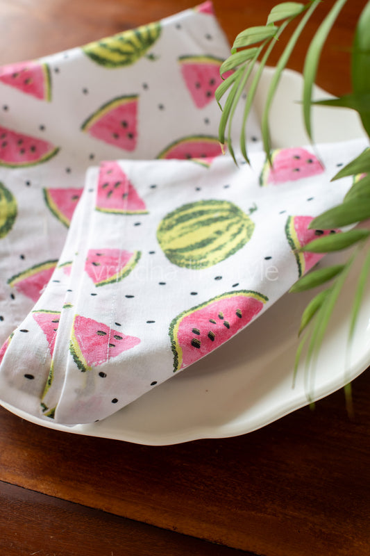 TABLE NAPKIN SET- Printed cotton Set of 6