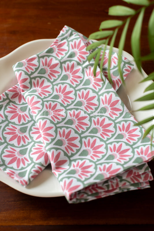 TABLE NAPKIN SET- Printed cotton Set of 6