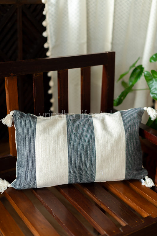 HANDLOOM COTTON LUMBAR CUSHION COVER ( Single unit )