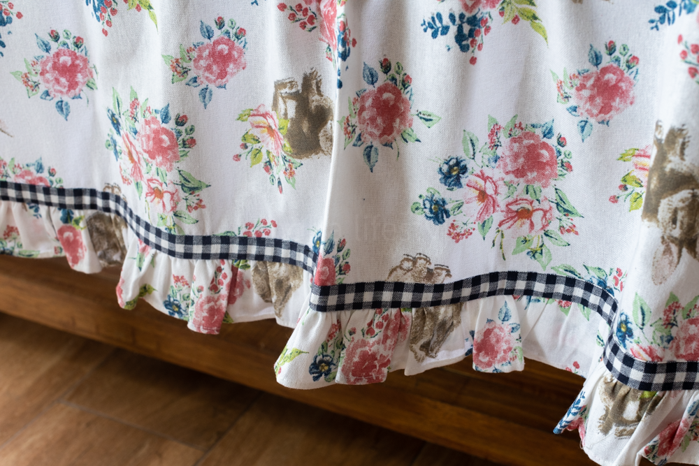 cotton ruffle kitchen valance