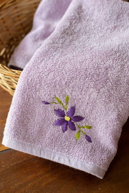 SOFT HAND TOWEL with hand embroidery -16x24 inches( single unit)