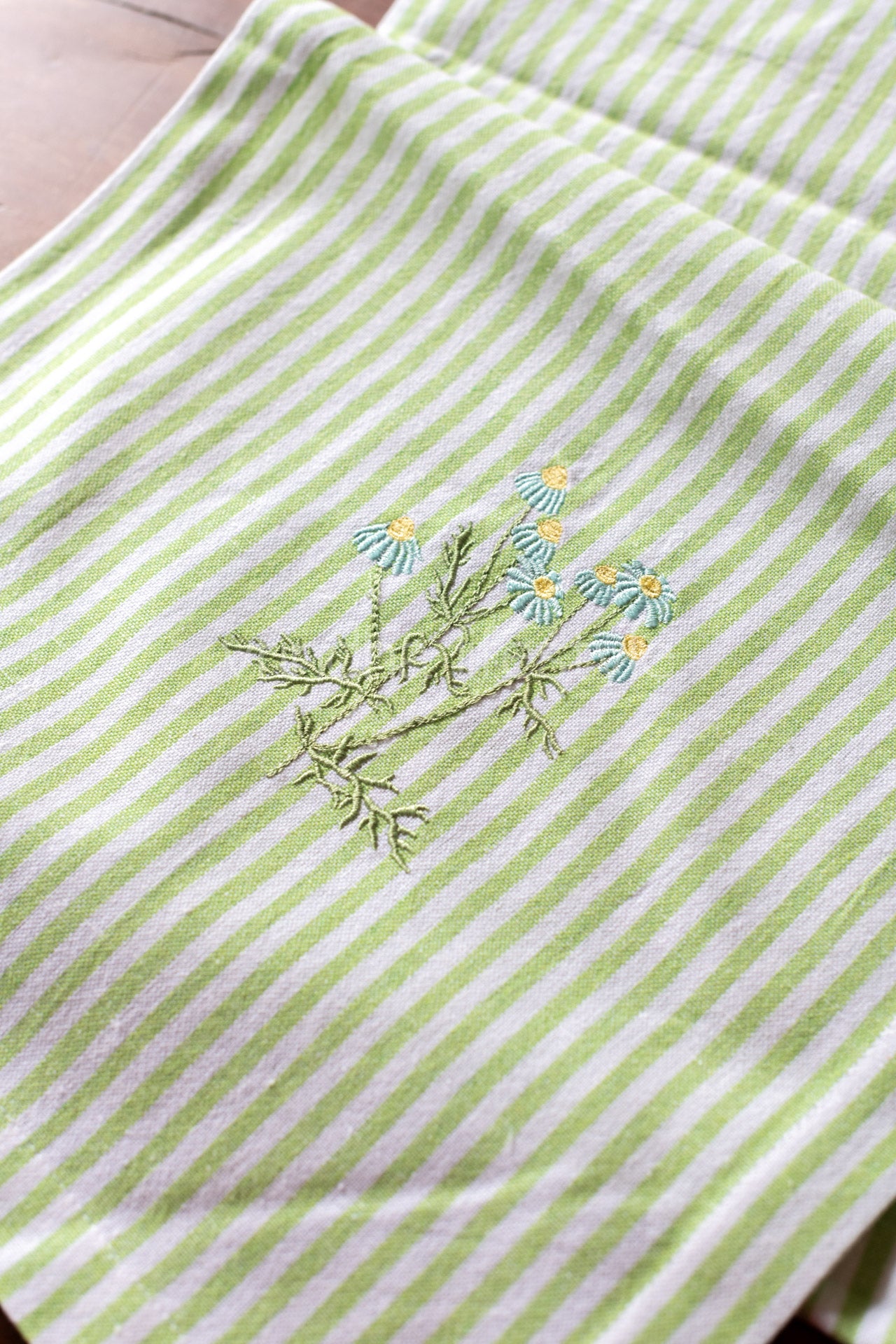 Cotton table runner with embroidery -14x46 inches-customisable