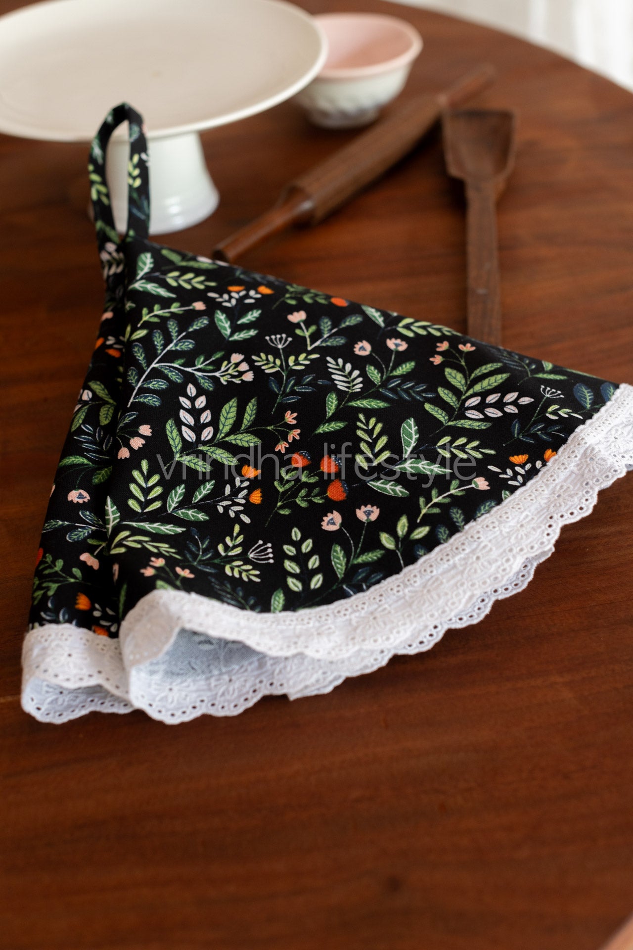 Printed cotton Kitchen towels-round tea towels/basket cover-Single unit