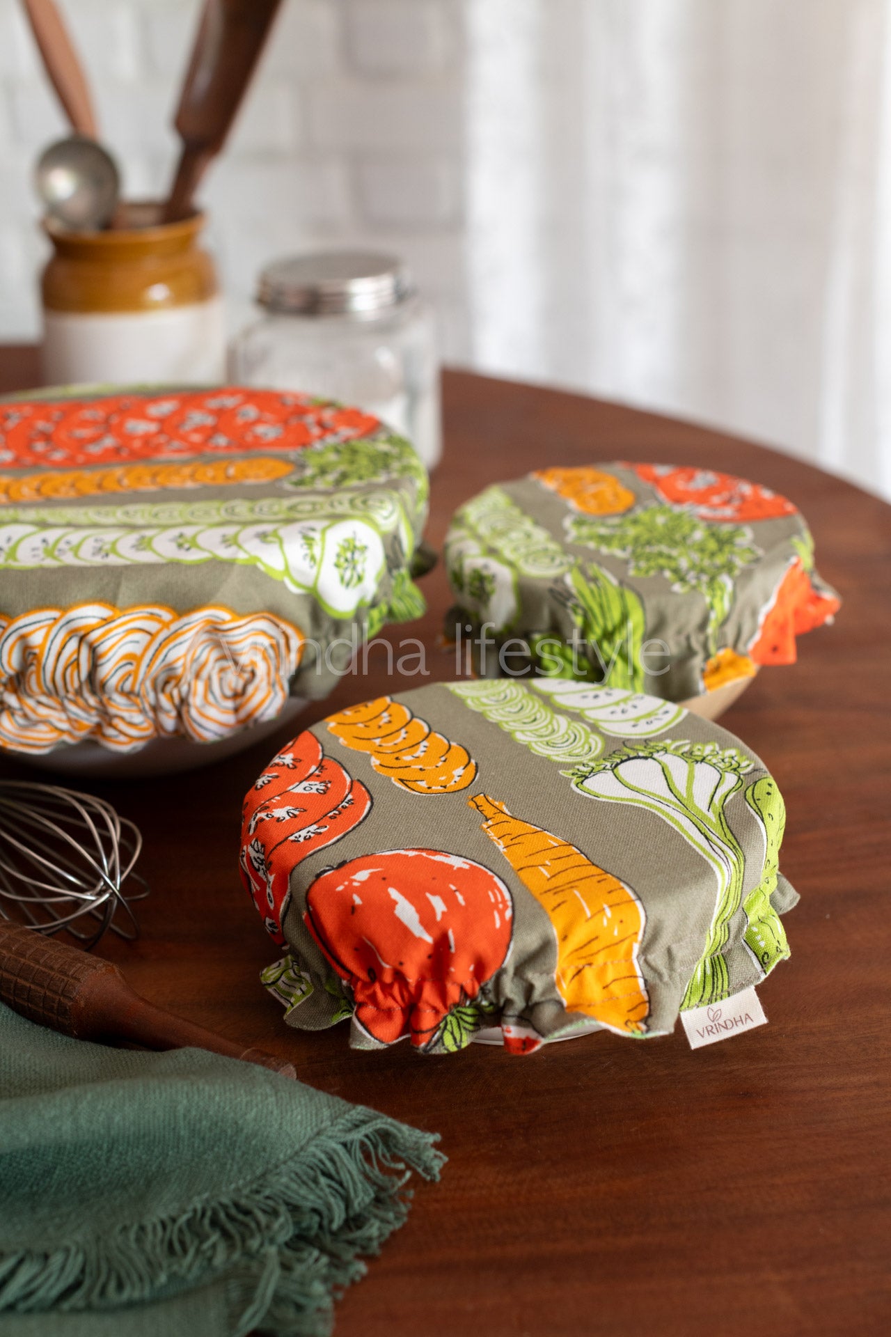 Fabric bowl covers-Set of 3 Small,Medium and Large