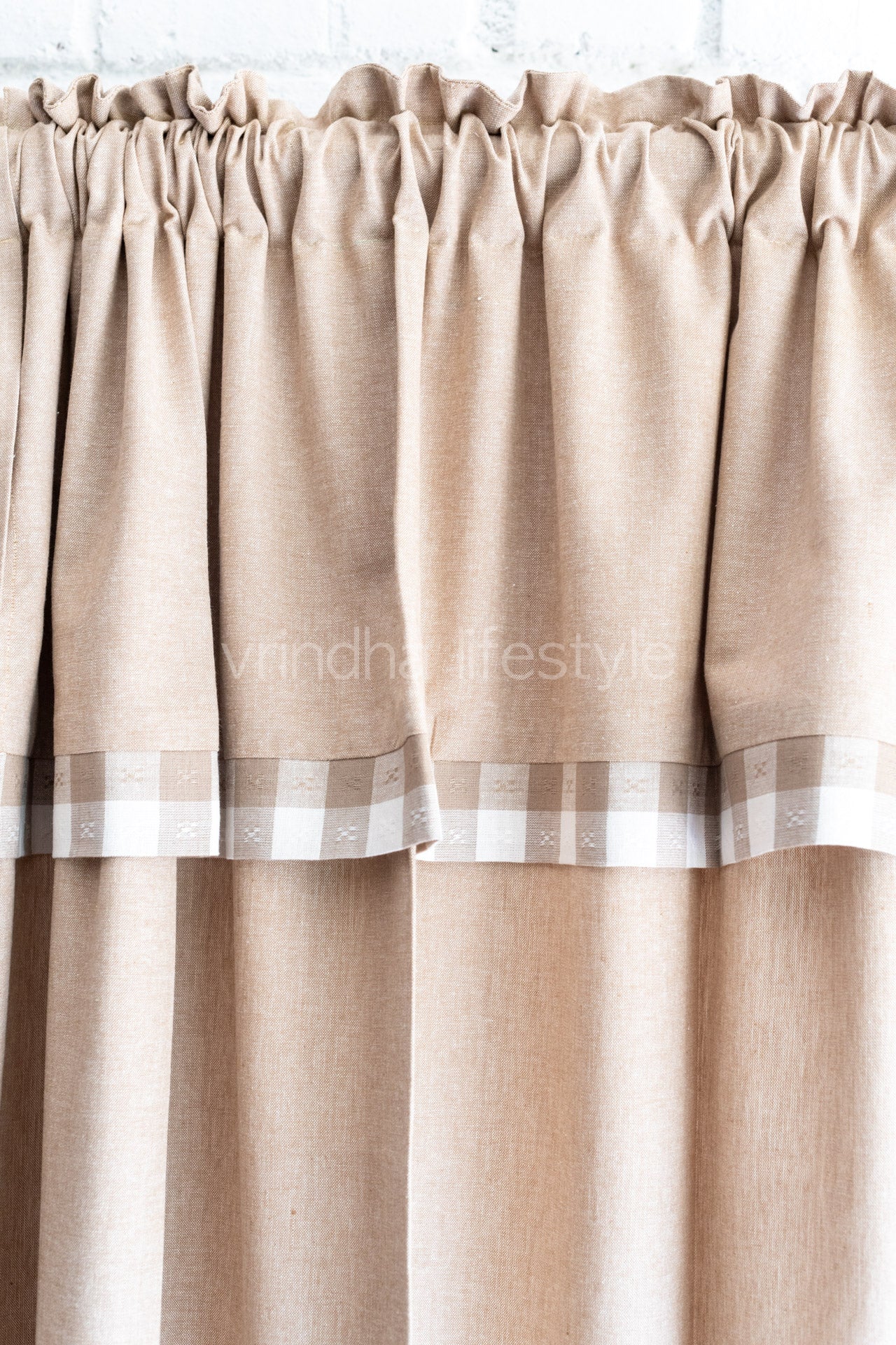 beige cotton curtains