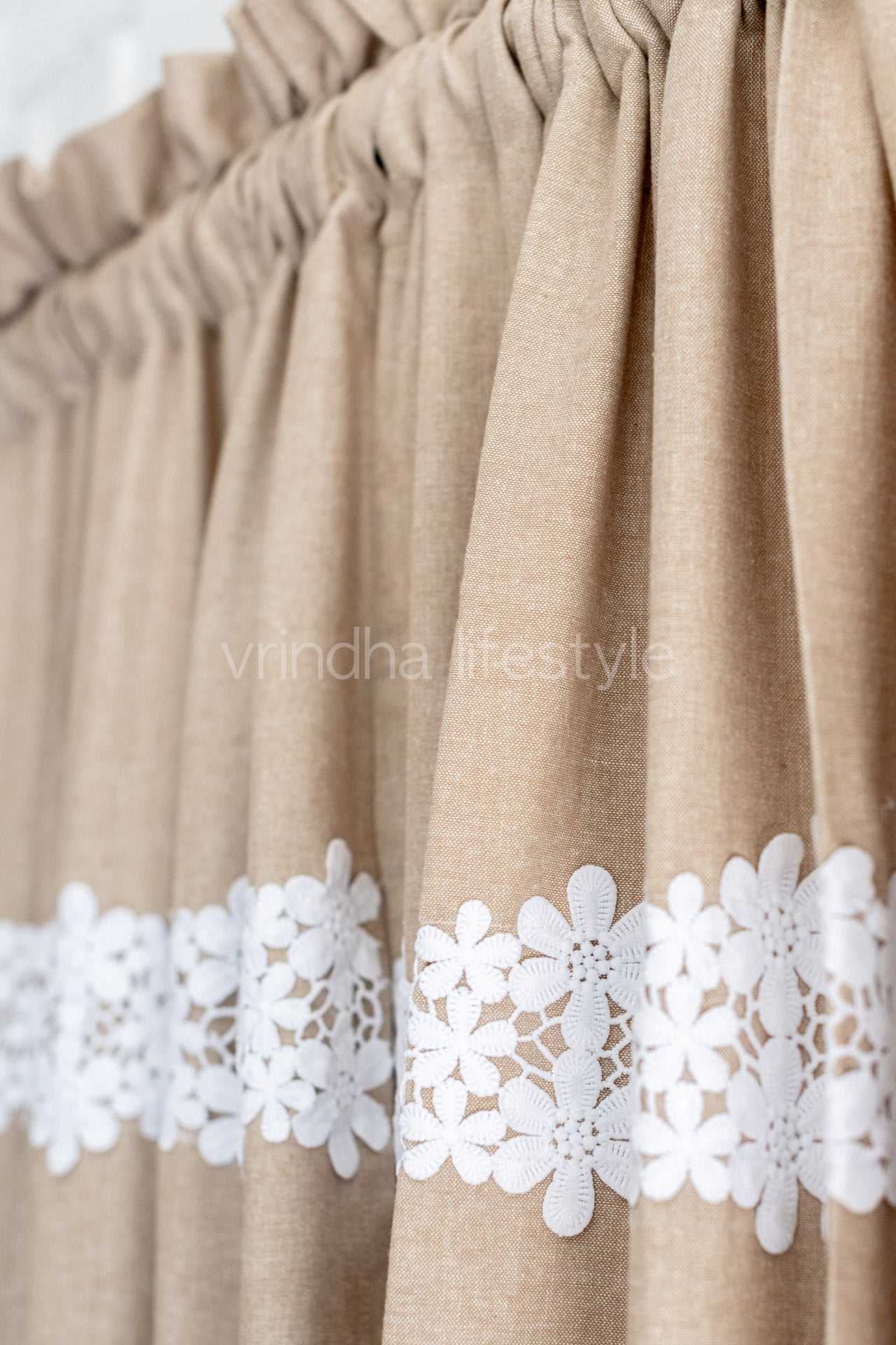 COTTON OPAQUE CURTAINS-7 Feet-Single unit(Customisable )-Rod pocket curtain