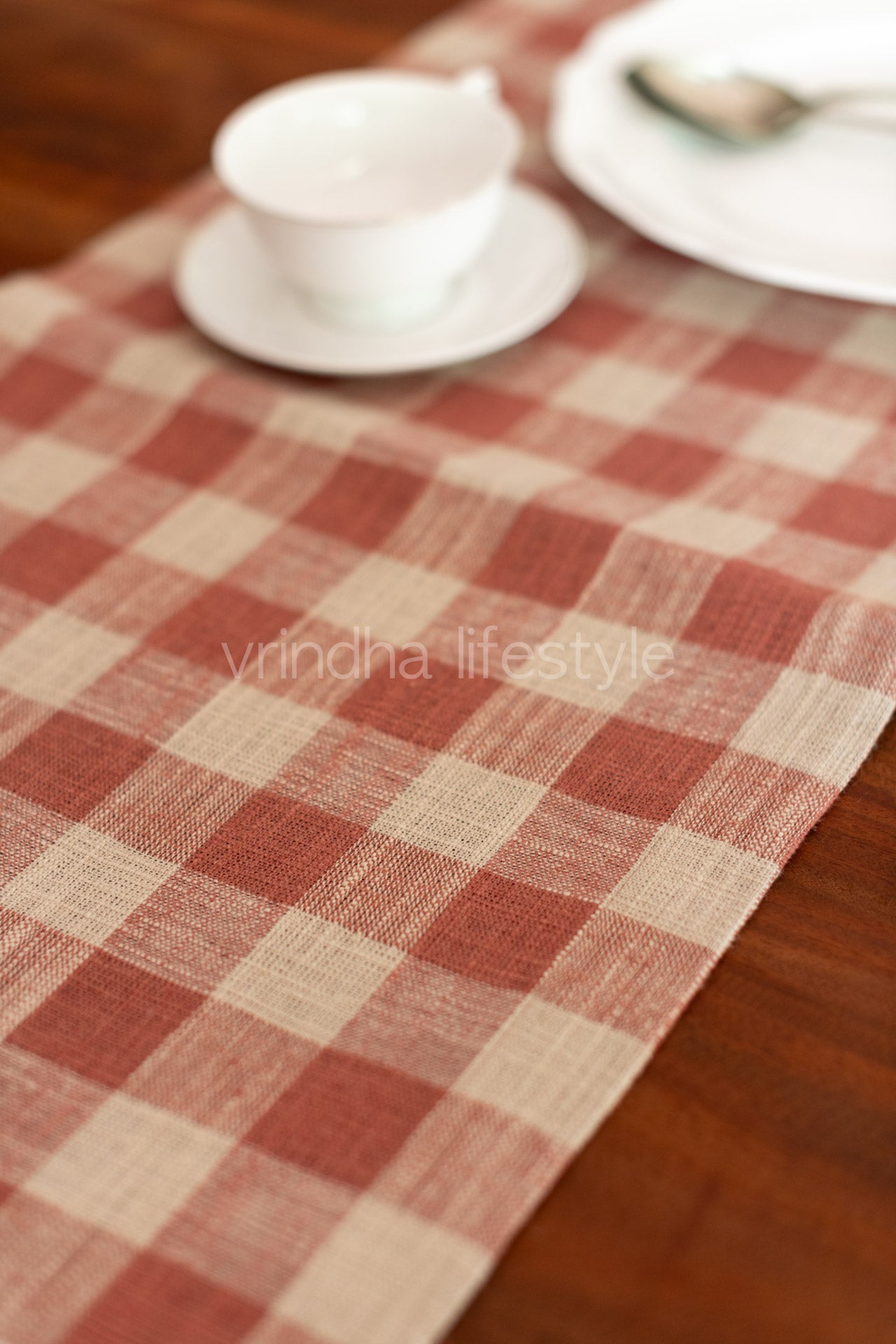 Linen cotton table runner -14x56 inches